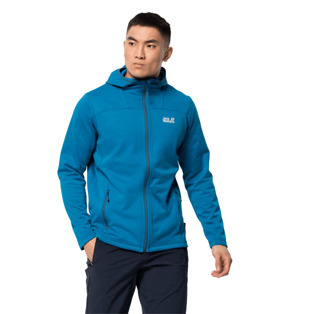 Jack Wolfskin HORIZON HOODED Vestes Homme Bleu - CGYDXZP-36